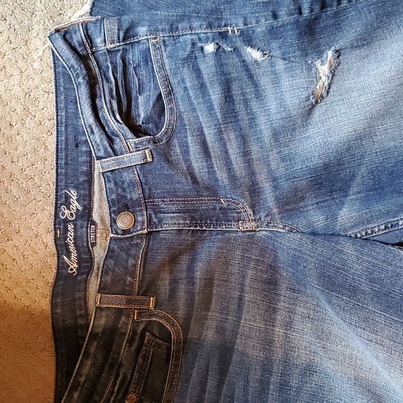 American Eagle Outfitters brand HIPSTER stretch jeans. Worn ONCE sz 14 - Picture 3 of 10
